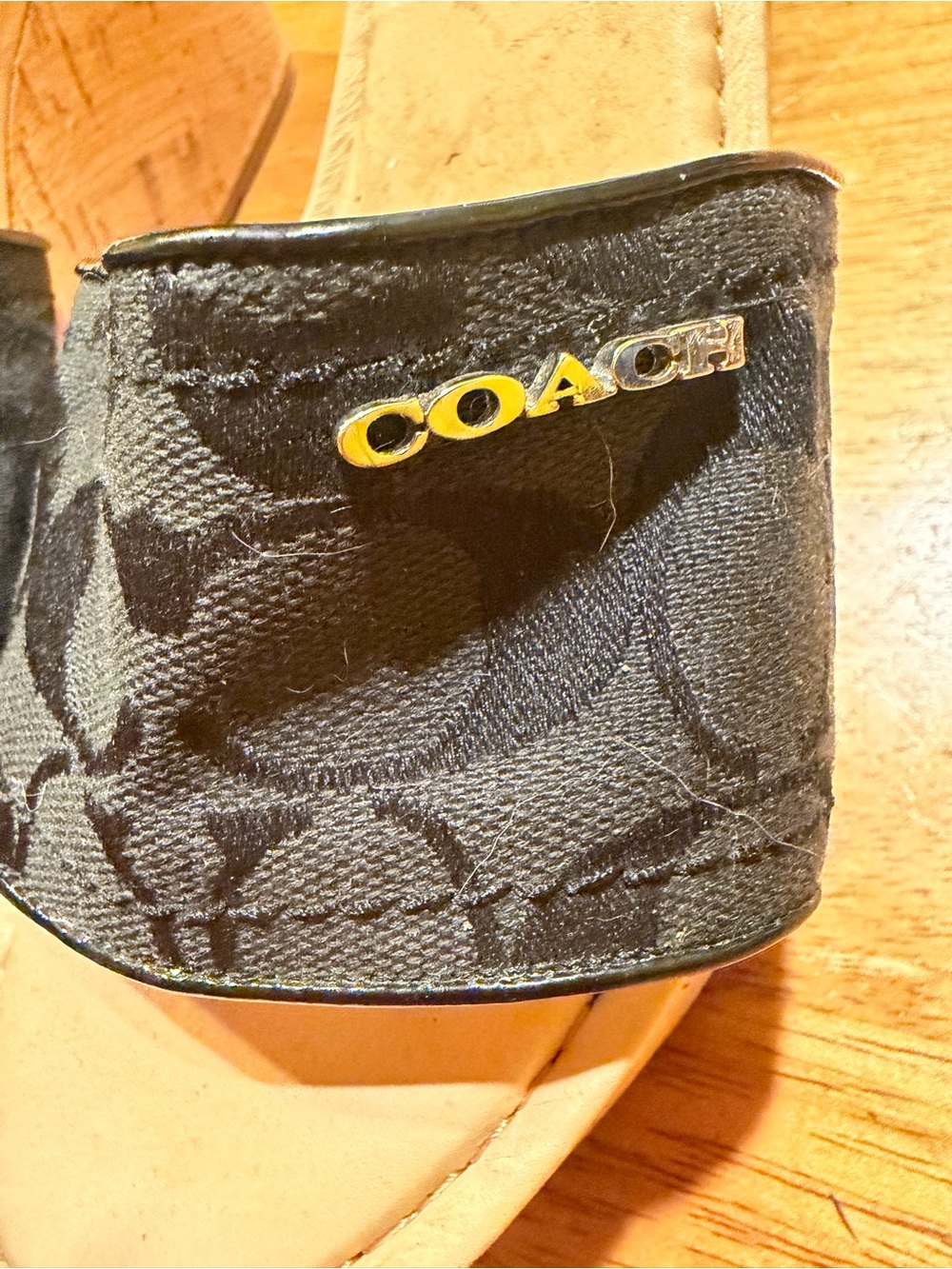 Coach Black Signature Logo Slide Mules - Picture 7 of 7